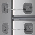 Refrigerator Lock, Combination Lock for Refrigerator Cabinets, Drawers, Heavy Duty Fridge Lock, Easy Install No Keys Needed (Gray-2Pack)