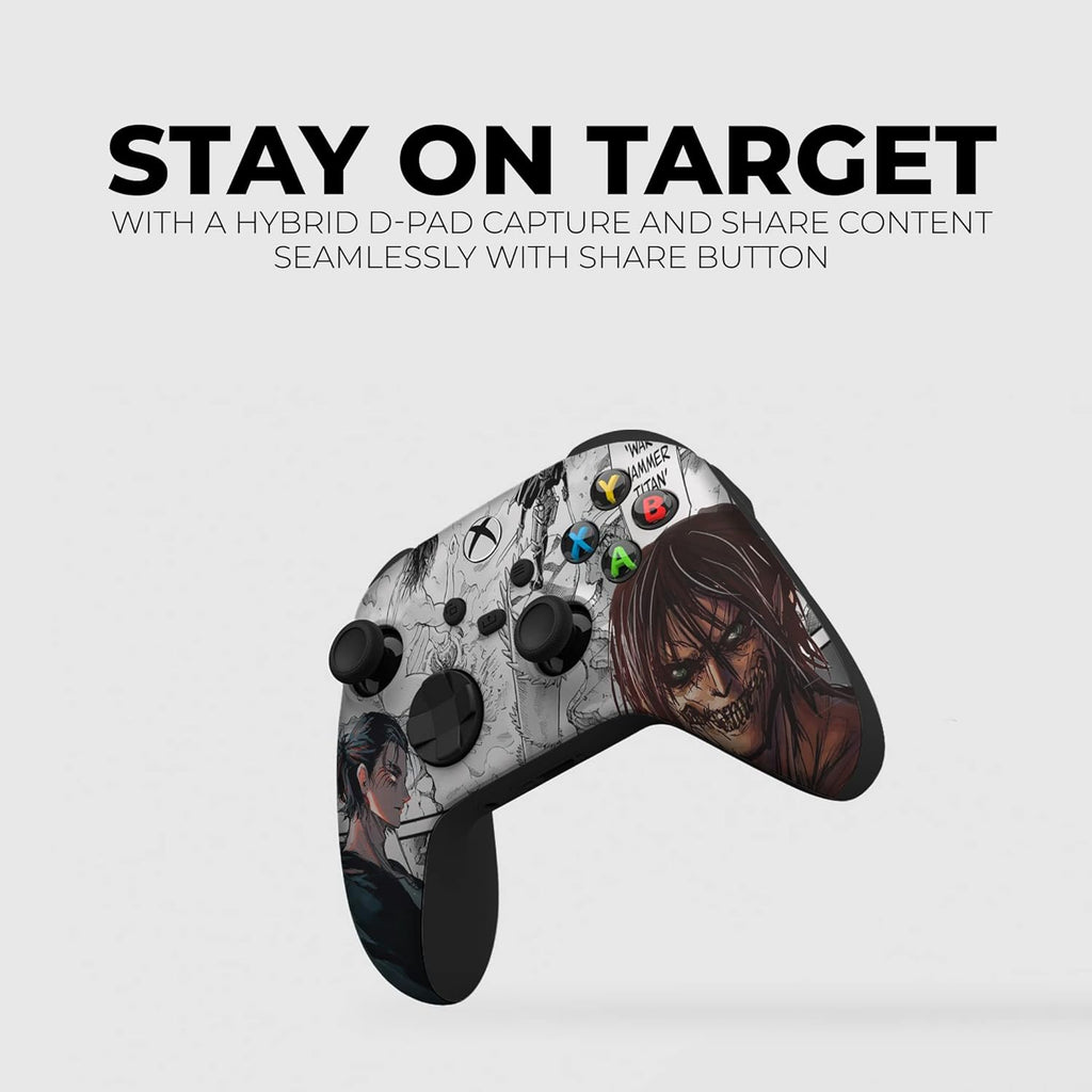Attackk On Titan Custom X-box Controller Wireless compatible with X-box One/X-box Series X/S by DreamController | Proudly Customized in USA with Permanent HYDRO-DIP Printing(NOT JUST A SKIN) (MODDED)