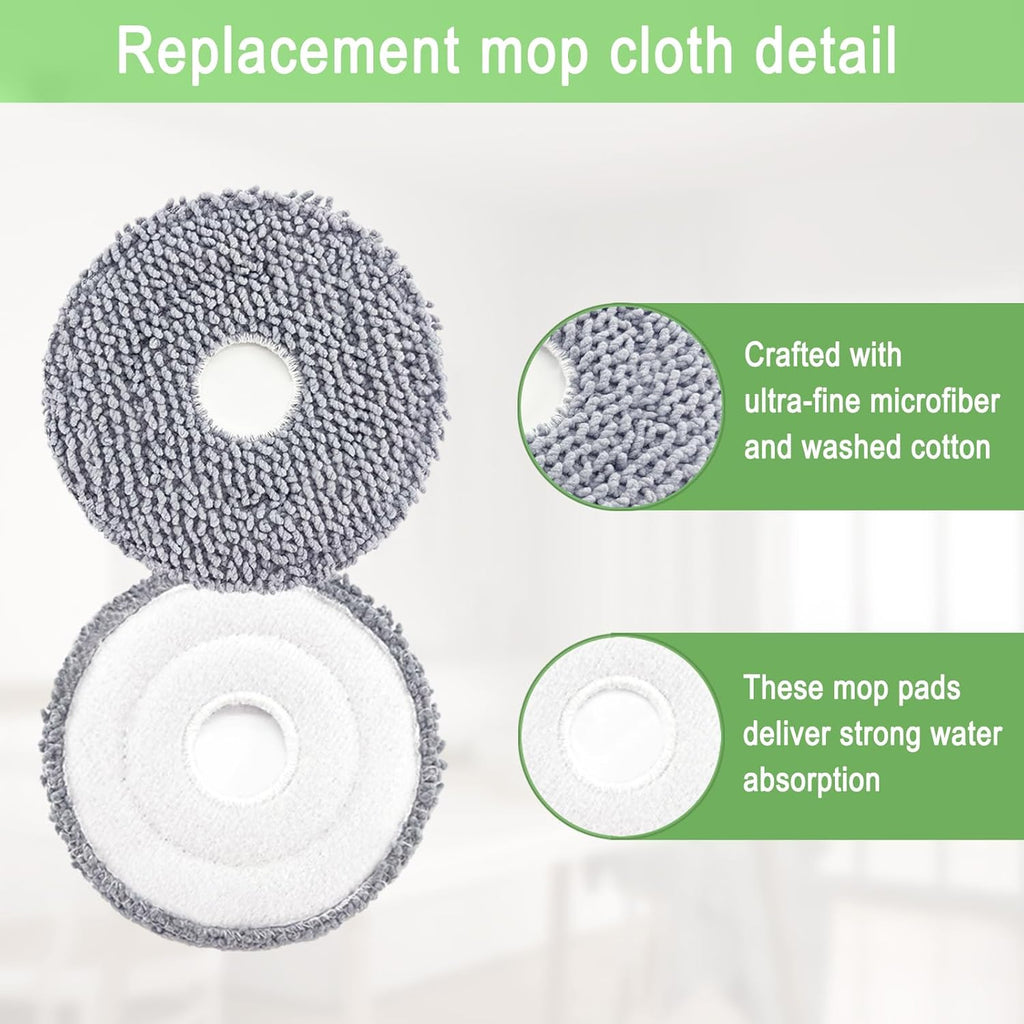 Replacement Parts Accessories Kit for iRobot Roomba Plus 505 Combo 405 Combo Robot Vacuum Cleaner, 2 Roller Brush, 6 Mop Pads, 6 Filters, 8 Side Brush, 8 Vacuum Bags