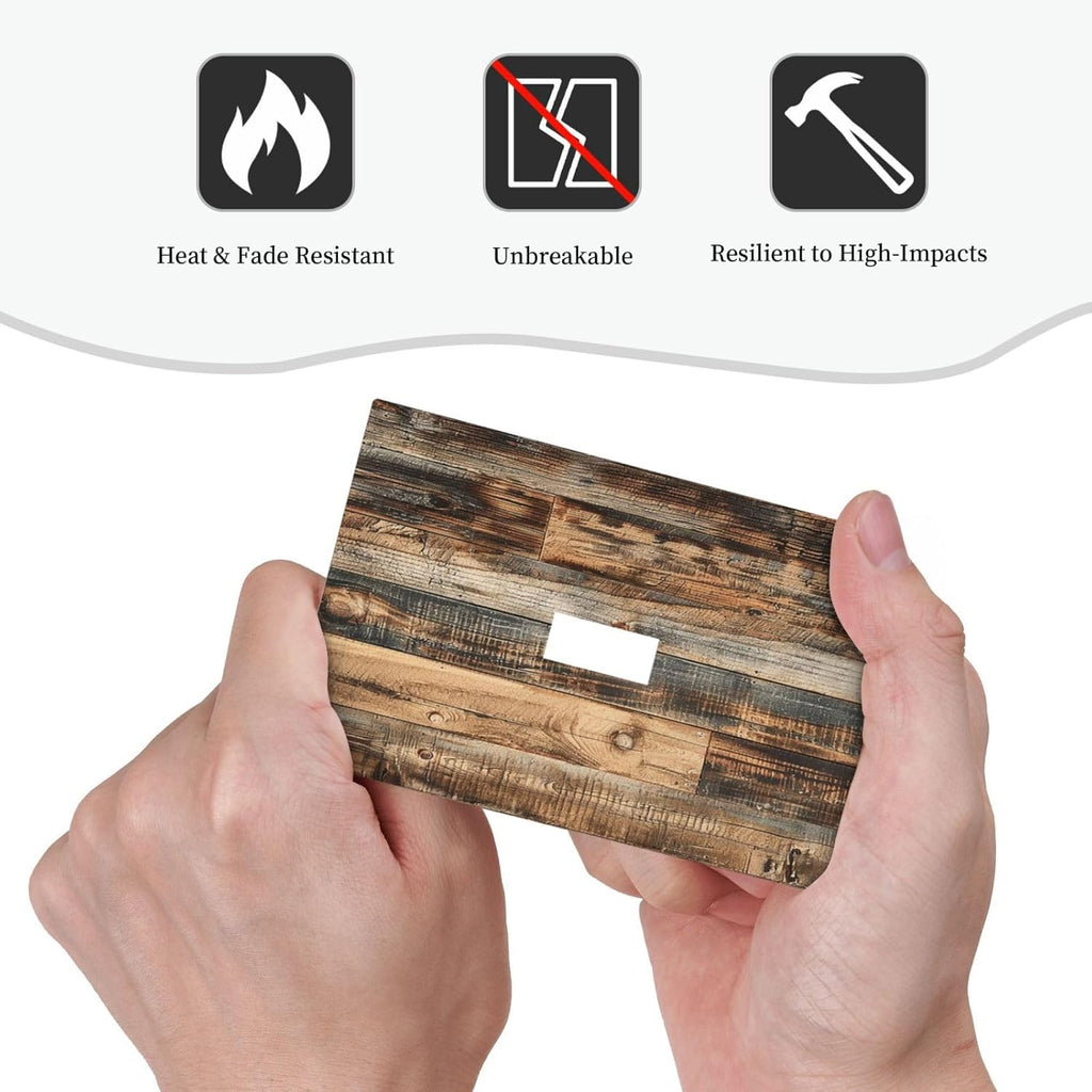Decorative Light Switch Cover Rustic Brown Wood Pattern Splice Plank 1 Gang Single Toggle Device Electrical Faceplate Switchplates Decorator Outlet Wall Plate For Farmhouse Cabin Decor