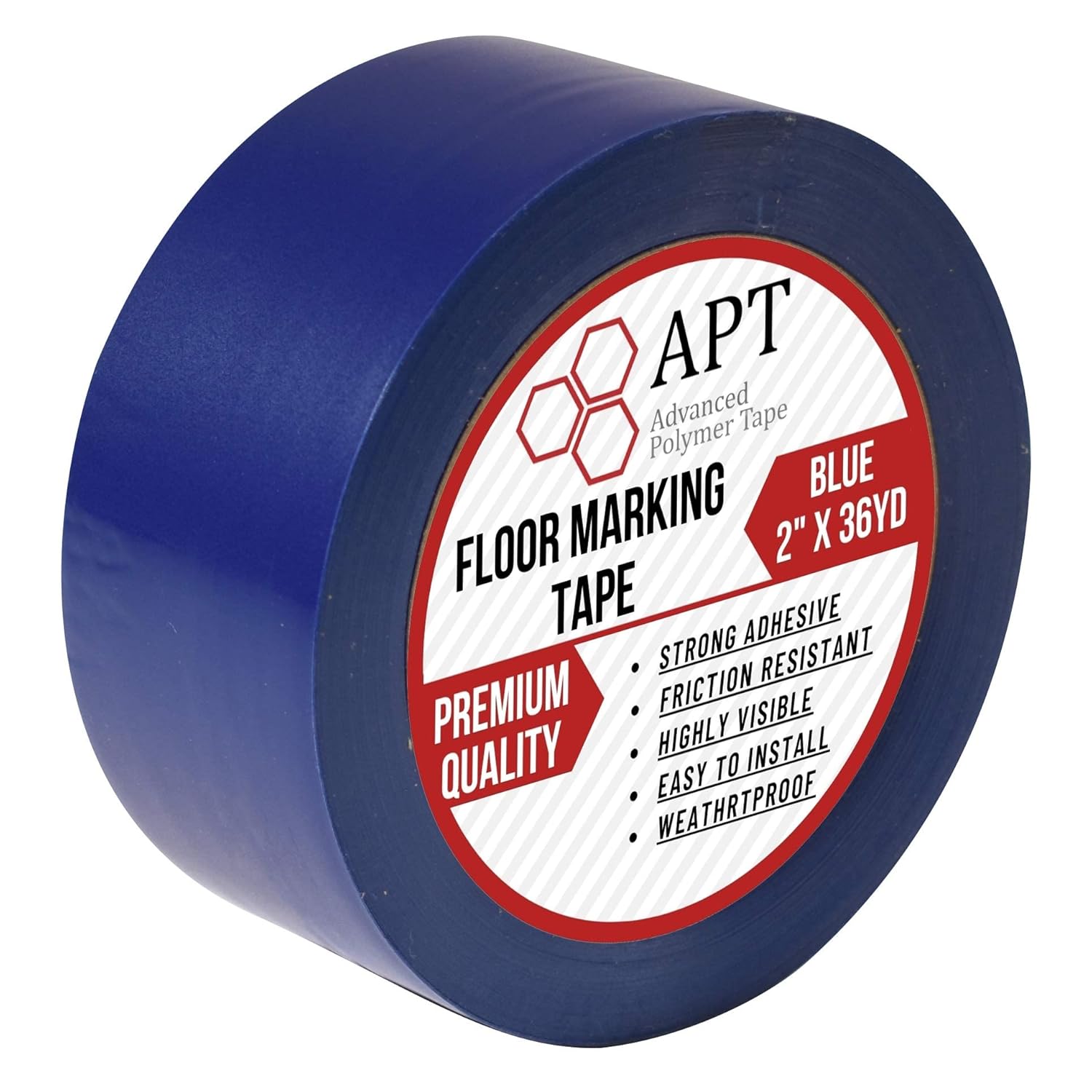 APT, Multi Color Marking Tape, Premium Safety Marking and Dance Floor Splicing Tape, 6 mil Thick (Blue, 1 Roll)