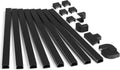 126in Cord Hider Kit, Wire Hiders for TV on Wall, Paintable Cable Management Kit, Wire Cover for Wall Mount TV, Hide Wires Along Wall, Black Cord Cover Wall Wire Management, 8xL15.7in W0.95in H0.55in