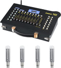 DMX512 Controller Stage DJ Light Console Lighting Mixer Board Console Wireless DMX Transmitter Receivers Set 192 Channels for Party DJ Disco Lights Show Night DJs KTV Bars Moving Heads