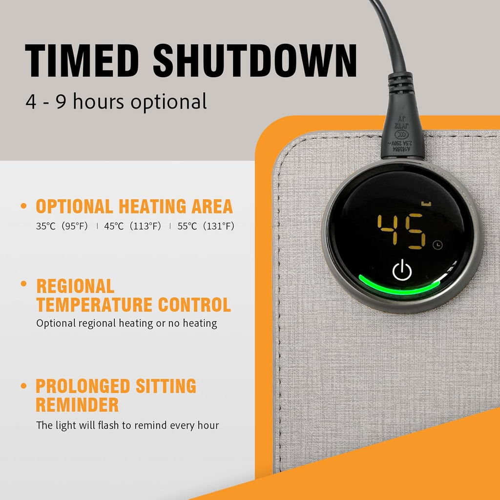 Heated Desk Pad Mouse Pad - 3-Level Temperature Control, 6-Level Timer (4-9 Hours), PVC Material, Desk Mat for Keyboard and Mouse,31.5" x 13"