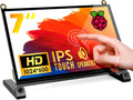 ROADOM 7’’ Raspberry Pi Screen, IPS1024×600,Responsive Smooth Touch,Dual Built-in Speakers,HDMI Input,Compatible with Raspberry Pi 5/4/3,Driver Free