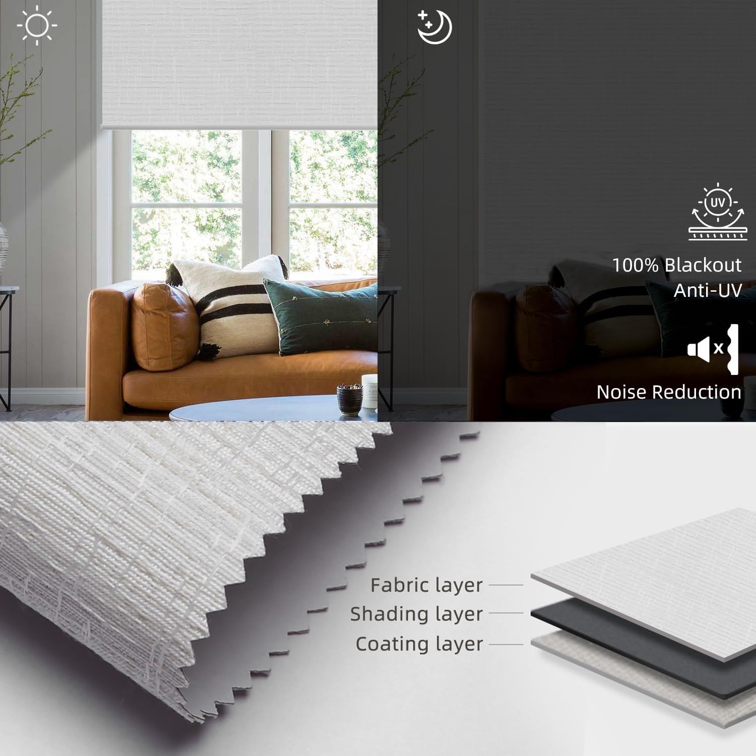 SmartWings Motorized Blinds Shades for Windows Remote Control Smart Blind Shade Work with Apple Homekit Z-wave Alexa Automatic Roller Shade Blackout Electric Blind Customized 16"-110"W (Safari White)