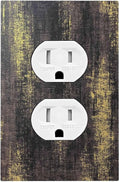 Outlet Covers Vintage Industrial Rusty Metallic 1 Gang Duplex Light Switch Cover Decorative Switch Plates Electrical Receptacle Faceplate Wall Plate For Farmhouse Cabin Decor