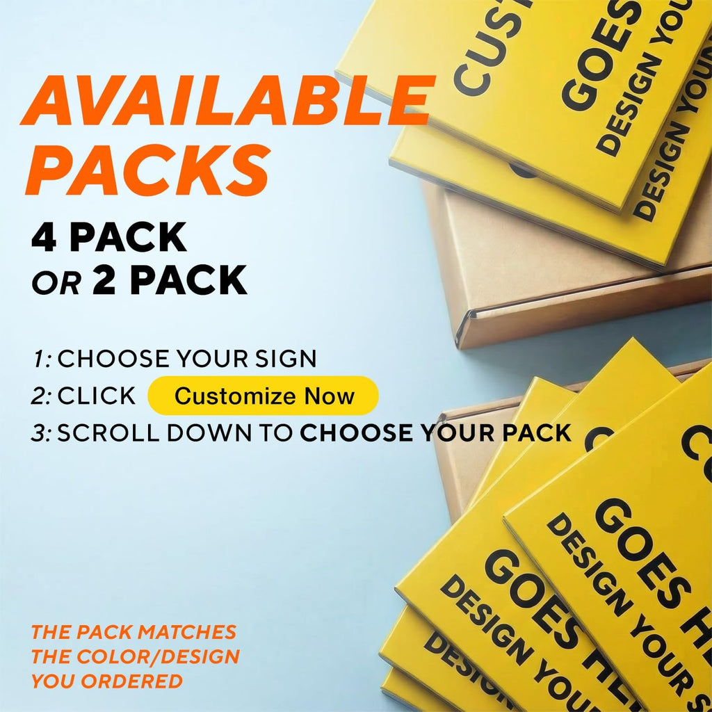 Custom Outdoor Metal Signs, Personalized Aluminum Signs, Customized Safety Signs, Metal Business Signs, Waterproof Outdoor Business Signs, White Aluminum (Yellow, 30x24 In)