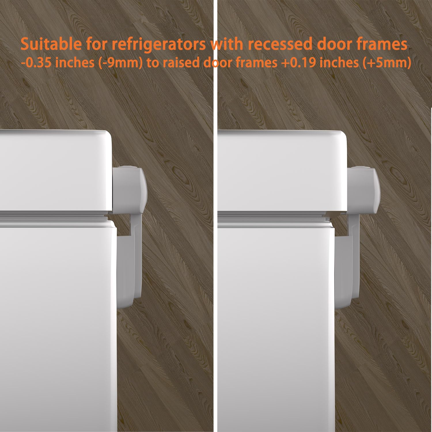 2 Pack Upgrade Child Proof Refrigerator Lock with Two Ways to Open, Home Fridge Freezer Door Lock Latch Catch to Keep Door Closed, no Tools Need or Drill (White)