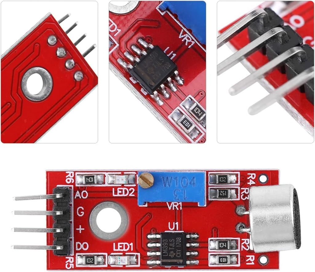 5Pcs High Sensitivity Condenser Microphone Sensor- Audio Jack for Connectivity, High Sensitivity Sound Detection Module Ideal for ESP32 Microphone