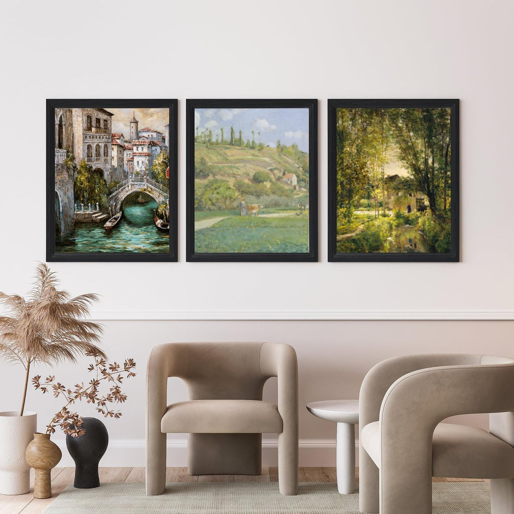 KTKDE 12x12 Picture Frame Set of 5, Wooden frames black, Wall Hanging Display, Best Square Photo Frame Studio Gallery for Photos, Posters & Art Prints