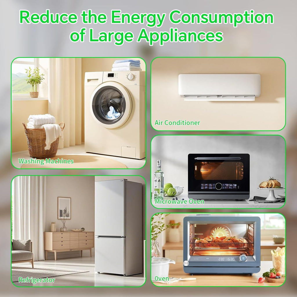 Power Saver Pro, 2025 Stop Watt Energy Saving Device, Intelligent Voltage Stabilization & Power Optimization Energy Saving Device, Household Office Electricity Saving Box US Plug 90V-250V 30KW 6Pack