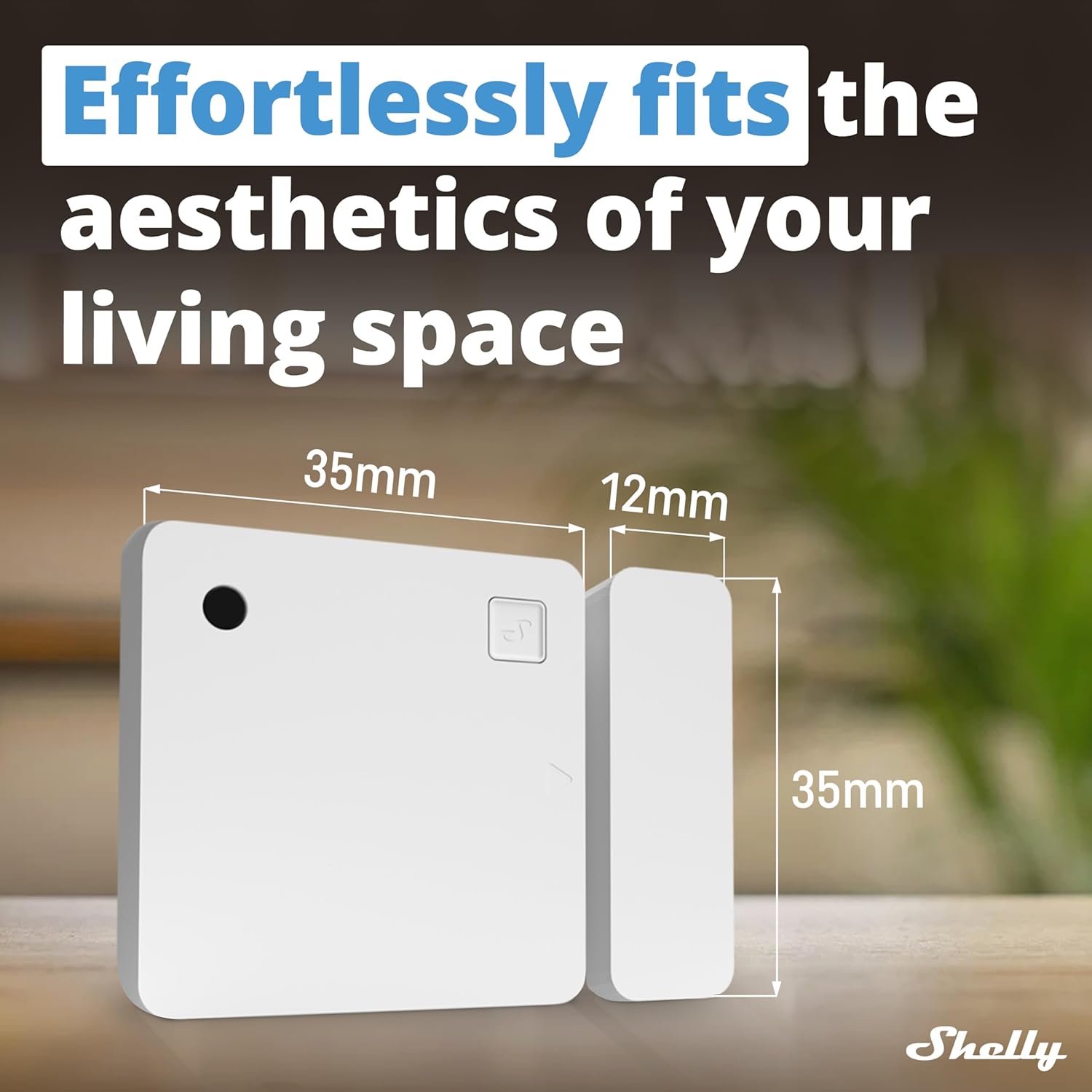Shelly Blu Door/Window White | Bluetooth Operated Sensor | Home Automation | iOS Android App | Alexa & Google Home Compatibility | Lux and Tilt Angle Measurement | Set Custom Activation Scenes
