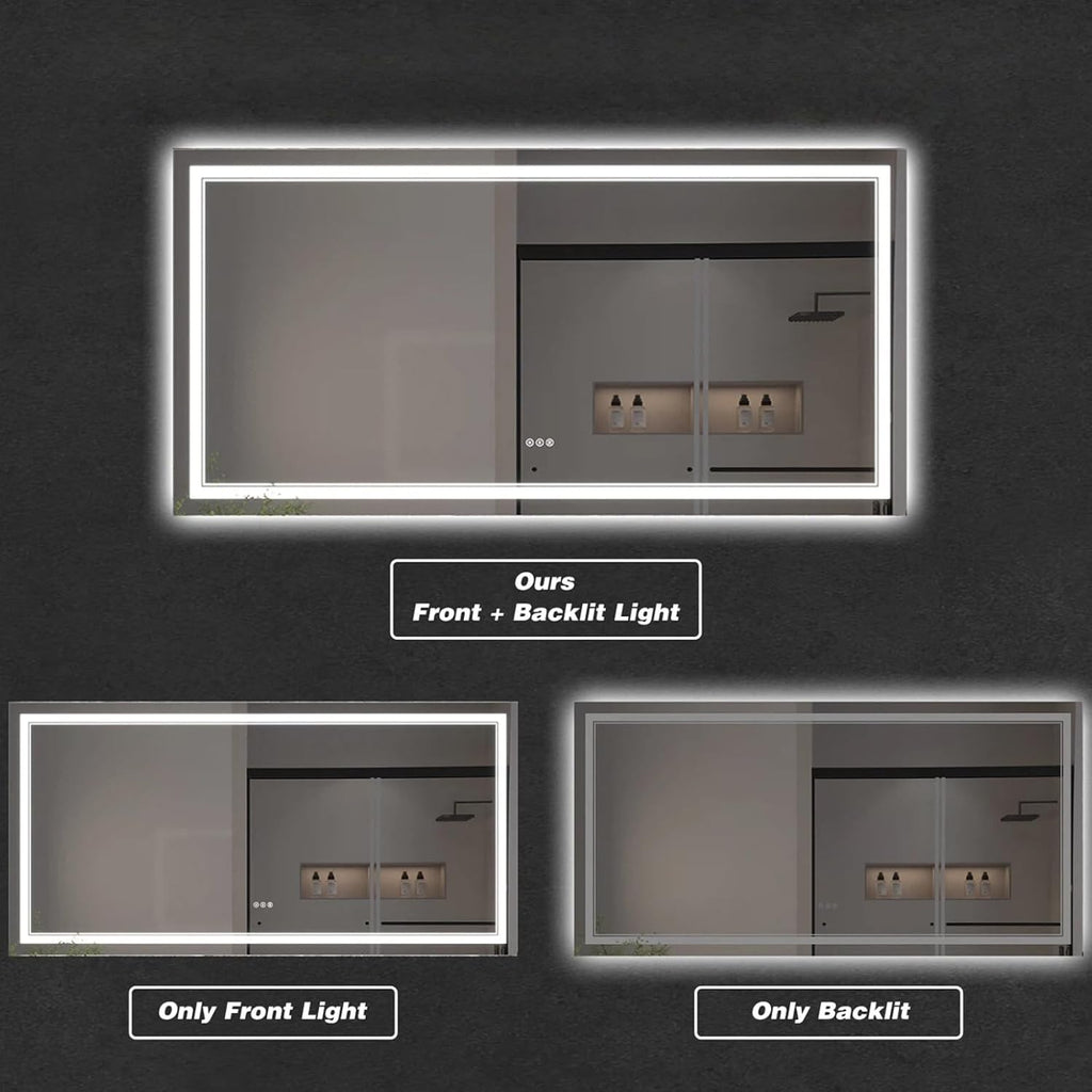 LED Bathroom Mirror with Lights, Wall Mirrors