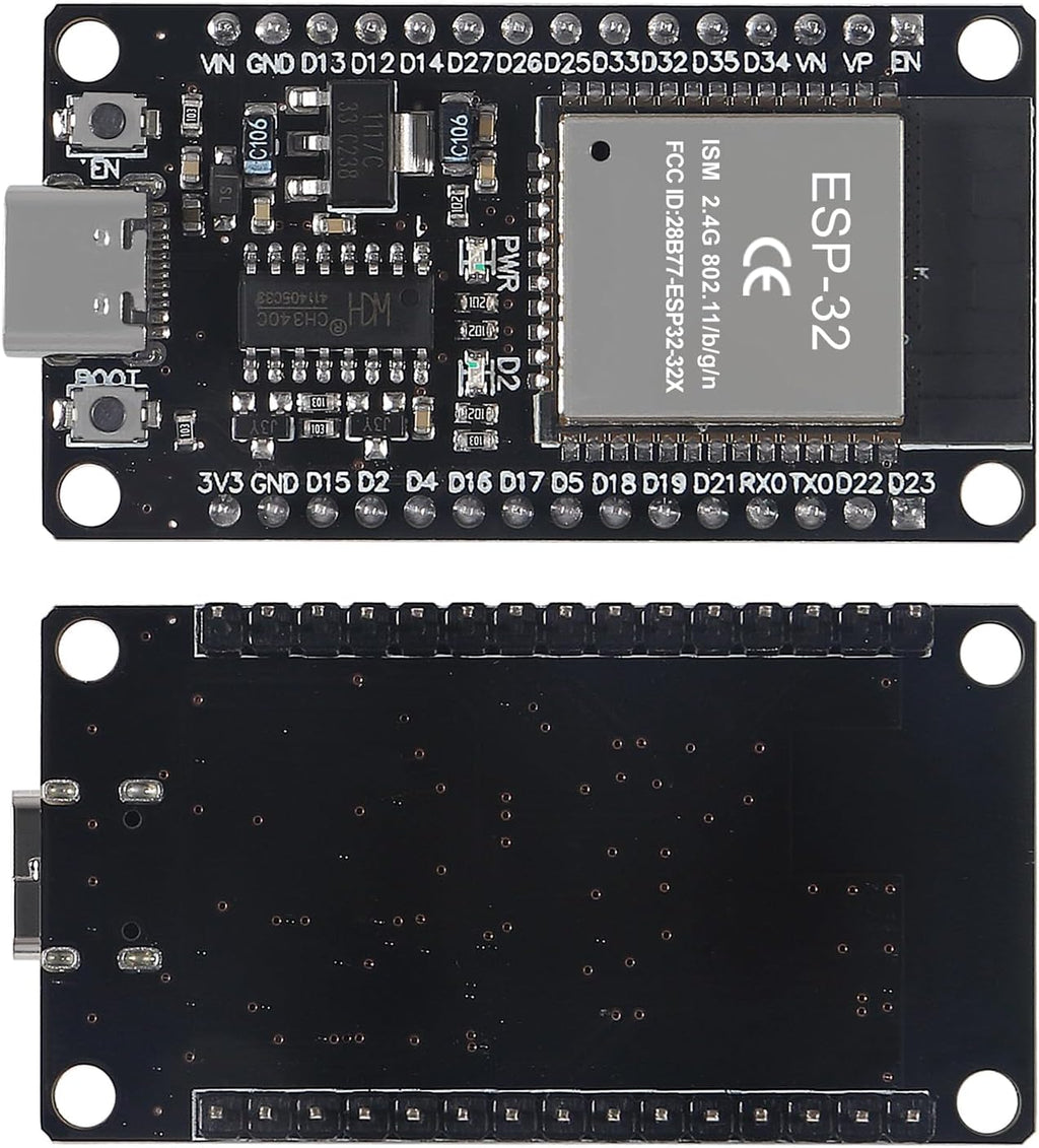 3Set ESP32 ESP-32S WiFi Development Board NodeMCU-32S Microcontroller Processor Integrated with ESP32 Development Board GPIO Breakout Board 30Pin Type-C Micro USB Dual Interface ESP32 Shield 30P