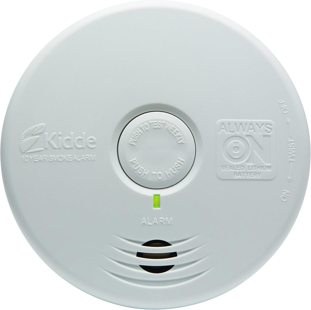 Kidde Smoke Detector, 10-Year Battery, Photoelectric Sensor Smoke Alarm