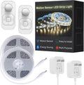 Motion Sensor Under Cabinet Lights - Plug-in LED Strip Lights Indoor With UL FCC Approved Adapter, Dimmer And Timer For Kitchen Cabinet, Counter, Shelf, Showcase, Stairway, Bedroom, Corridor, Washroom