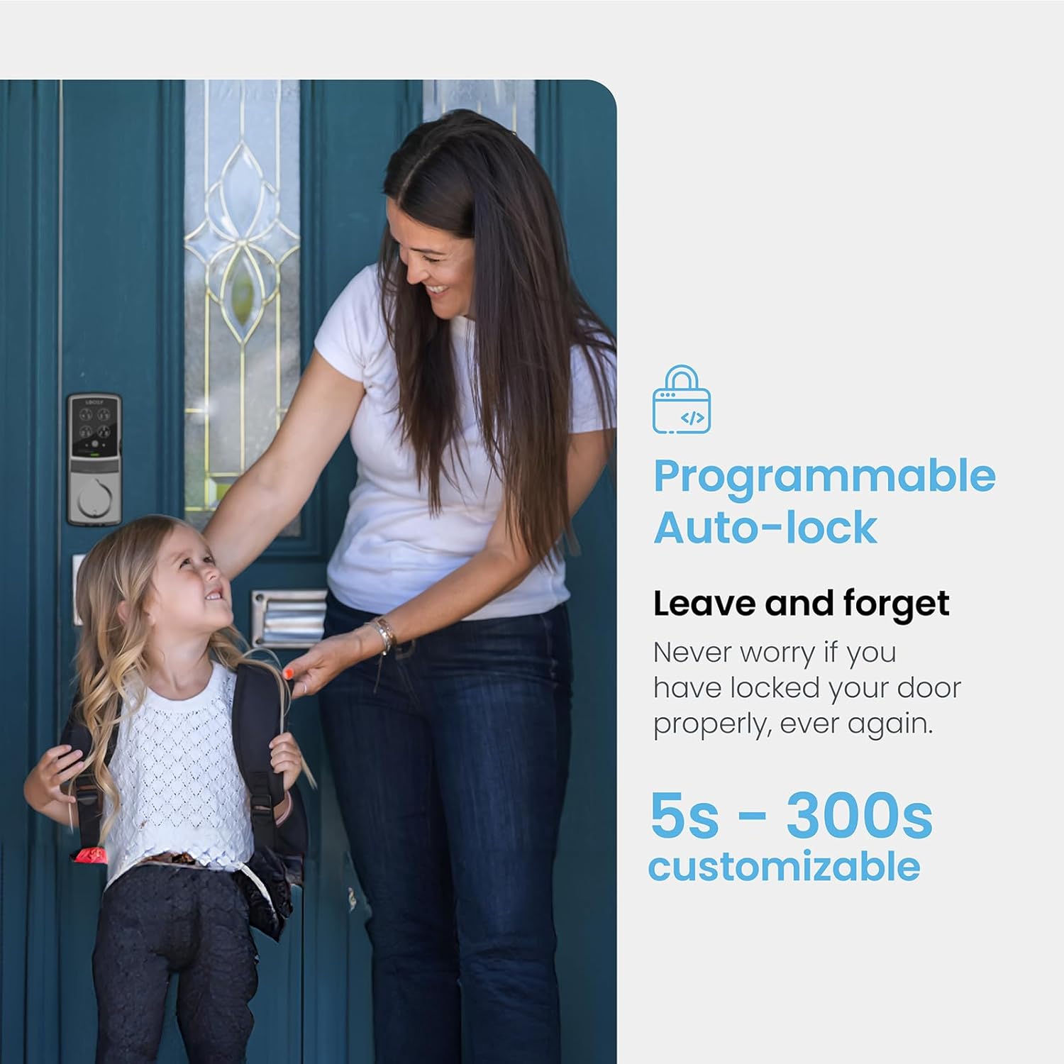 Lockly Secure Plus Bluetooth Smart Door Lock, Keyless Entry with PIN Genie® Digital Keypad, 3D Biometric Fingerprint Sensor Front Door Lock Deadbolt, Voice Control & Auto Lock - Deadbolt Edition