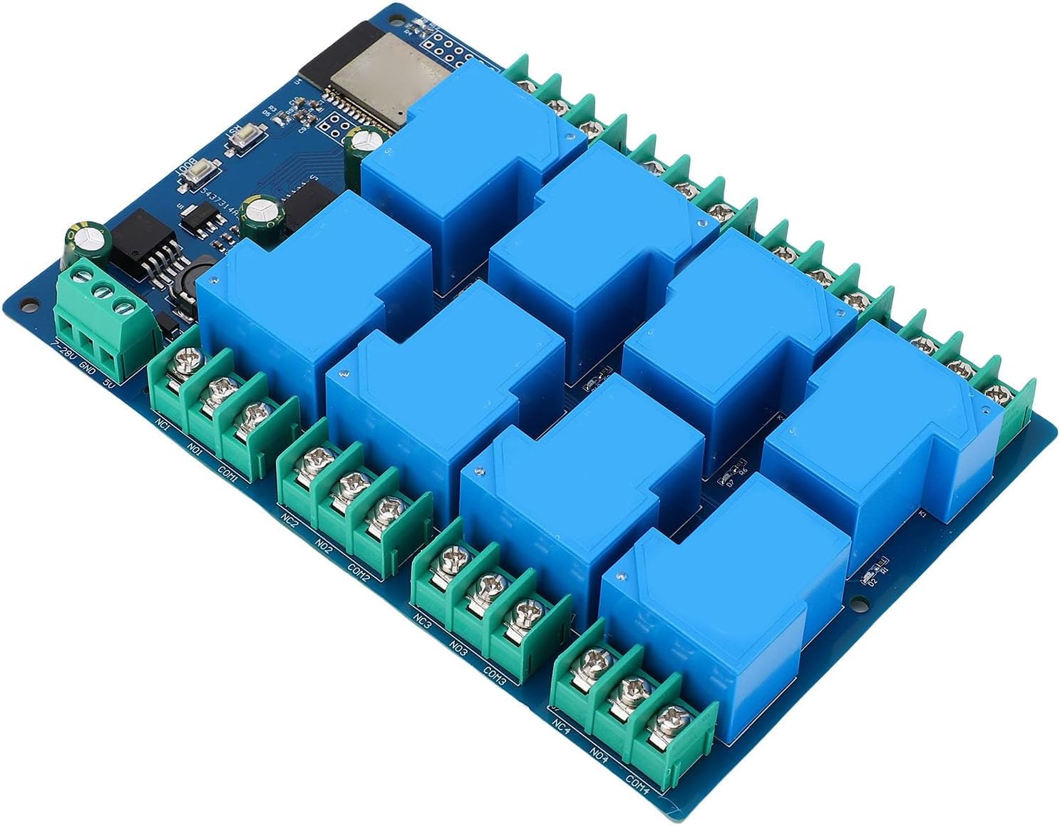 EVGATSAUTO 8 Channel Relay Module, PCB Construction, Remote Control WiFi Smart Switch for Home Automation and Access Control