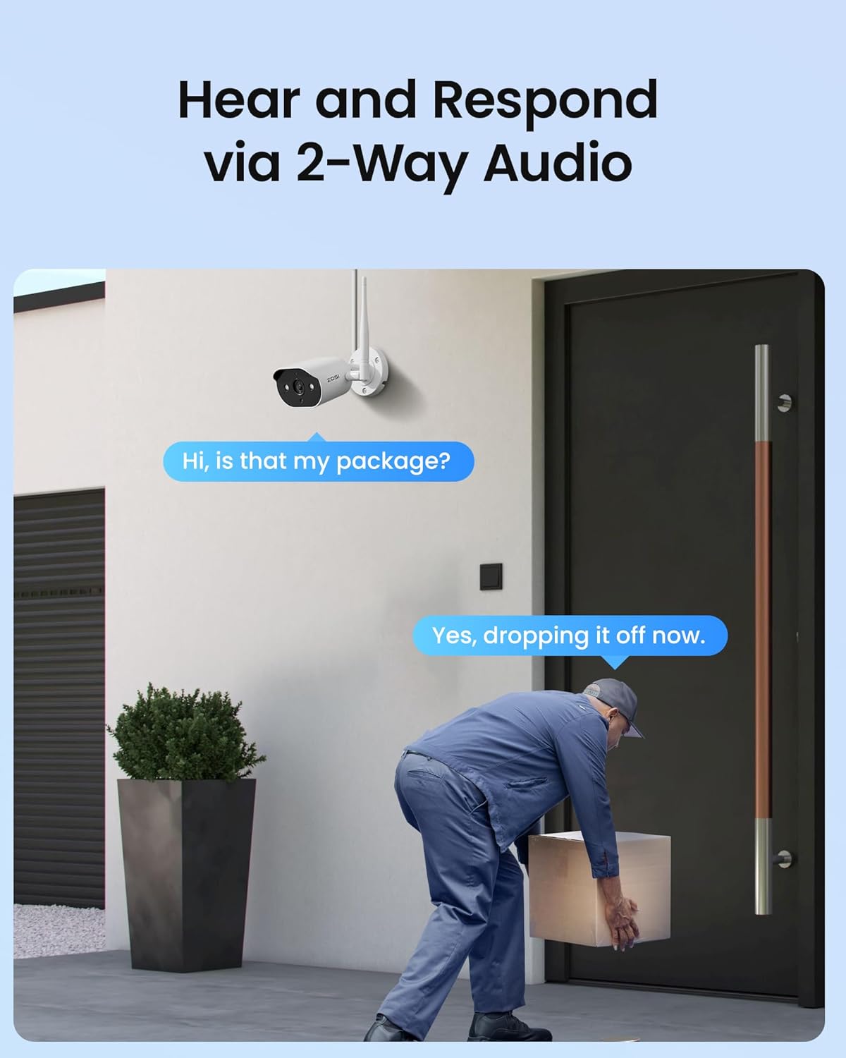 ZOSI 2K Wi-Fi 6 Security Camera System,4pcs 3MP Plug-in Metal WiFi Cameras Indoor Outdoor,AI Person Detection,Color Night Vision,2 Way Audio,8CH 4K NVR with 64GB Memory Card for Motion Recording