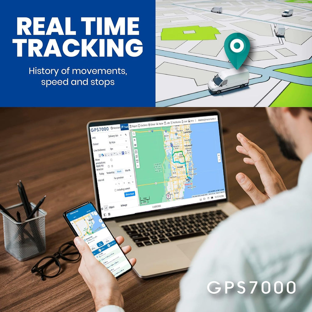 GPS7000 Hidden Vehicle GPS Tracker for Vehicles | 30 Days Service Included | 4G Car GPS Tracker Device | Easy Self-Installation | Real-Time Vehicle Tracking | Optional Renewal, No Mandatory Fees