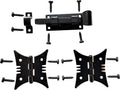 The Rustic Express, Speak-Easy Door Latch and Decorative Hinge Kit Includes 1 Speak-Easy Latch, 2 Butterfly Hinges and 12 Black mounting Screws, Size (Latch 3-1/4” x 1” x 1” Hinge 2” x 2-3/8”)