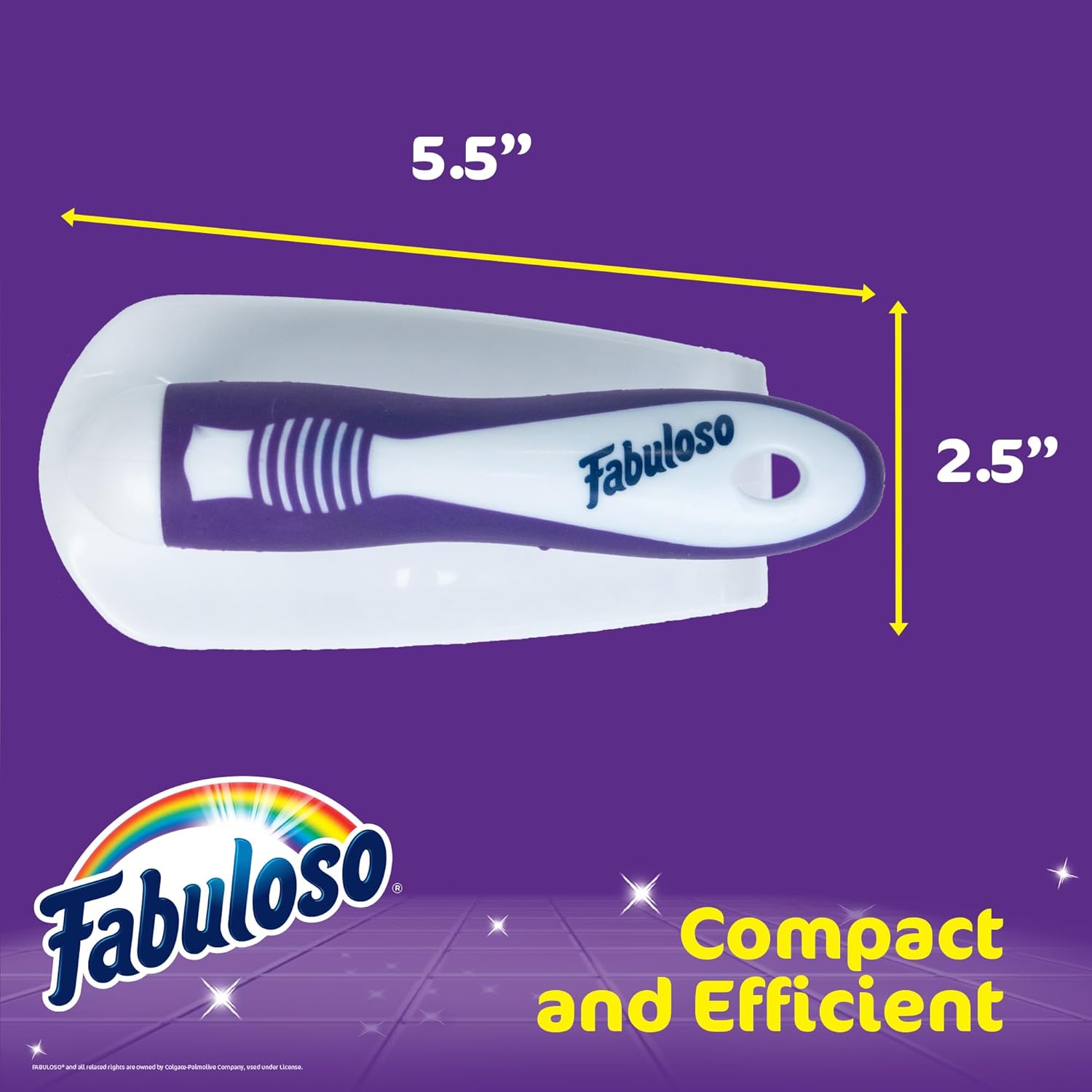 Fabuloso Scrub Brush with Handle – Easy Grip Handheld Scrubbing Brush for Showers, Floors, and More