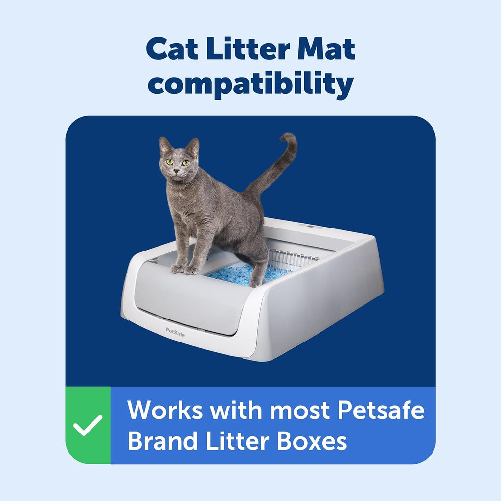 PetSafe Cat Litter Mat - Waterproof Litter Trapping Mat for Hygienic Clean Floors - Anti-Slip Double Layer Back - Cat-Friendly Texture for Sensitive Paws