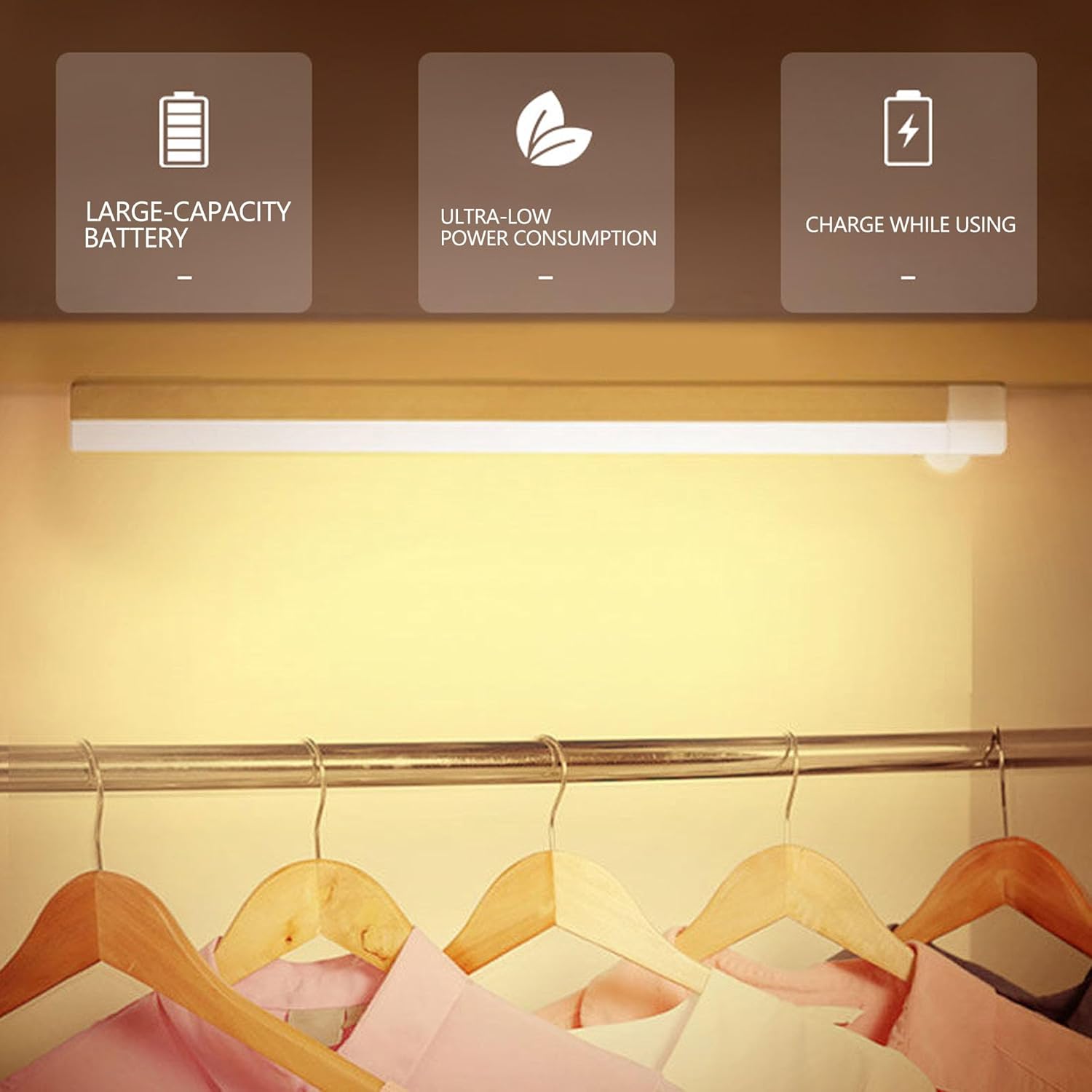 4 Pcs 3.9In Punch-Free Smart Sensor Magnetic Rechargeable Led Lights, Motion Sensor Light Indoor, USB C Rechargeable Closet Under Counter Lighting for Kitchen,Wardrobe,Cupboard