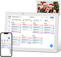 Ringco 10.1" Digital Calendar & Smart Touchscreen Planner, Electronic Calender with Chore Chart for Family Schedules & Meal Planning, Wall Mountable Digital Photo Frame, Christmas Gift Giving (White)