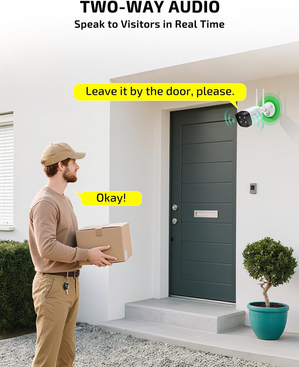 《130°Wide Angle & Dual Antennas》Wireless Security Camera System Outdoor, WiFi Cameras for Home Security with Expandable 16CH 4K NVR, Video Surveillance Systems DVR Kits