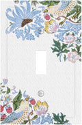 Decorative Light Switch Cover Plate Retro Morris Strawberry Rustic Plant Bird 1 Gang Wall Plate Oversized Single Toggle Wall Cover Plate Jumbo Electrical Switchplate Faceplate
