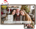 NexFoto 21.5 Inch Large Digital Picture Frame 32GB, WiFi Electronic Photo Frame with Remote Control, Wall-Mountable, Easy to Share Photos/Videos, Gifts for Mom Christmas, Dark Wood