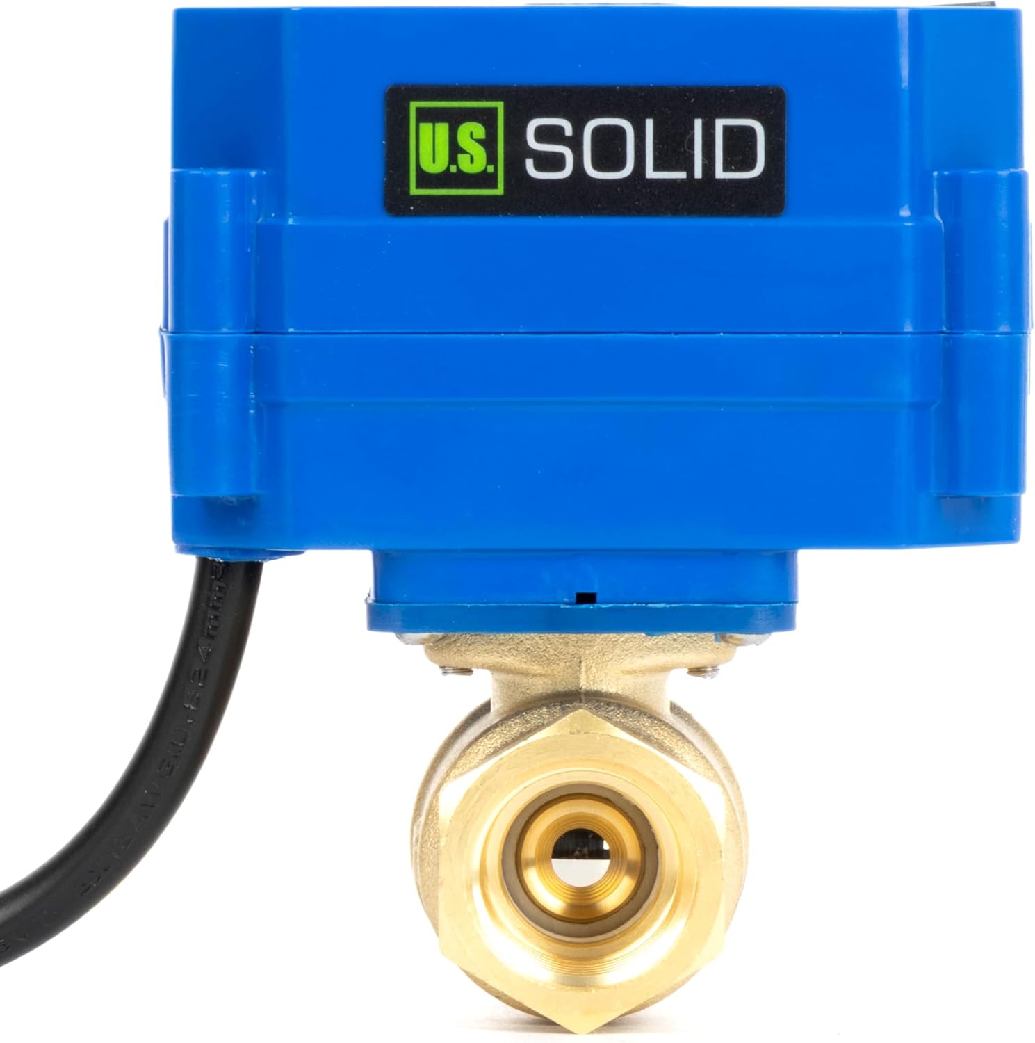 U.S. Solid 1/2" NPT Motorized Ball Valve with US Plug 110VAC Brass Electrical Ball Valve,Auto Return, Normally Closed, IP65