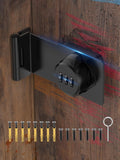 Cabinet Password Hasp Locks, 90 Degree Barn Door Lock, Household Security Combination Latch Lock for Locker, Fence, Bathroom, Outdoor, Garden (Black-1PC)