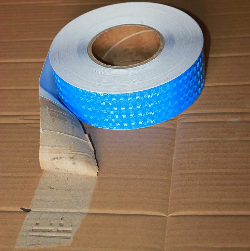 Blue Reflective Tape 2 inch Wide, Outdoor Waterproof High Visibility Warning Industrial Marking Tape, Safety Stickers (168 feet)
