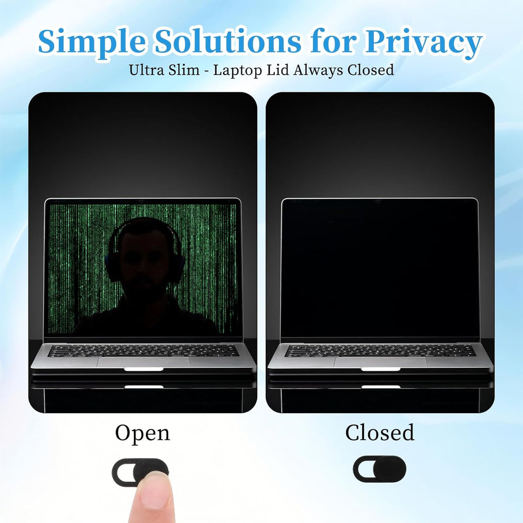 50 Pcs Webcam Cover Slide, 0.023 Inch Ultra-Thin Universal Laptop Camera Cover Slide for Laptop, Computer, Phone Protect Your Privacy and Security
