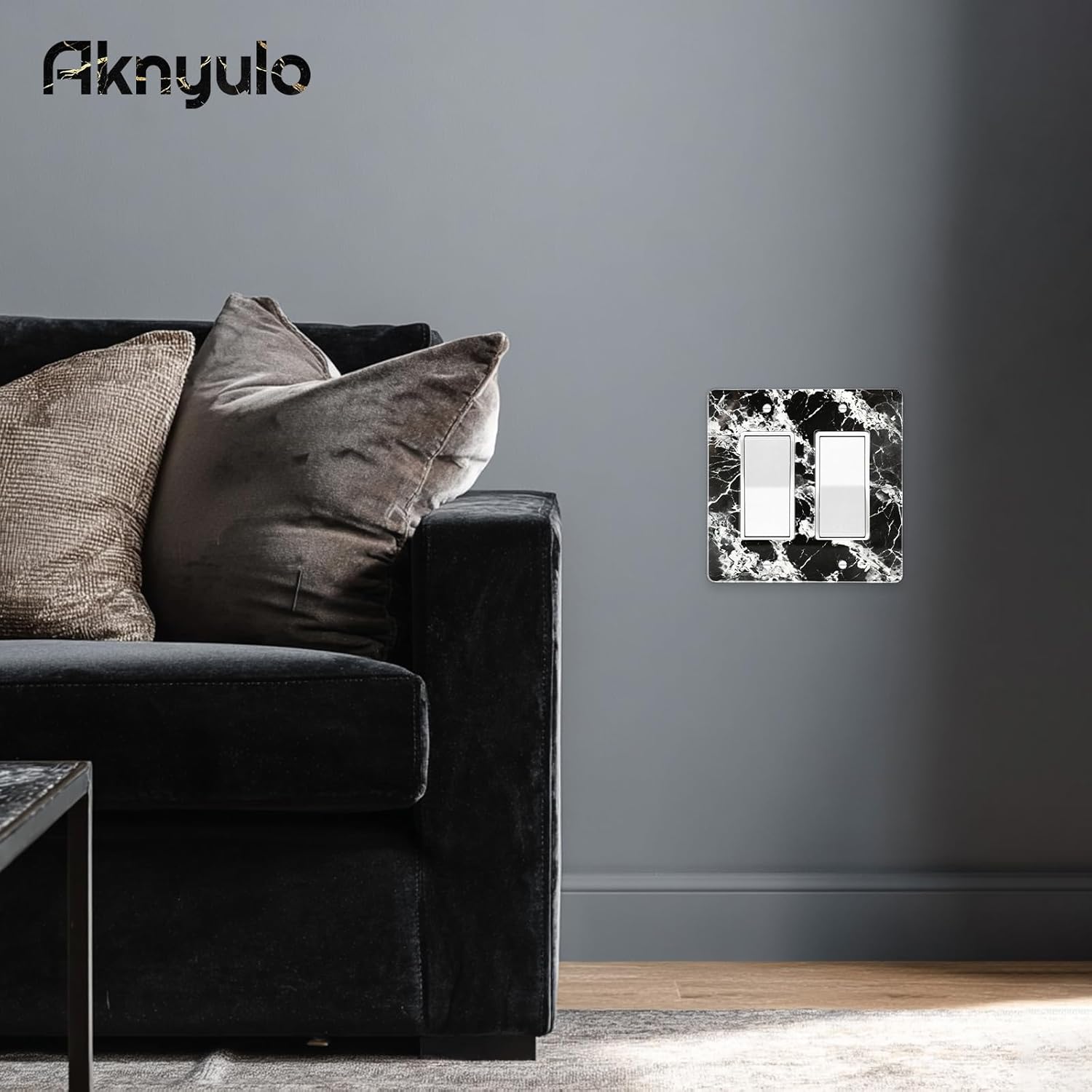 Black White Marble Pattern Acrylic Wall Plate Cover Switch Plate Covers Cover Light Switch Cover Switch Cover Decorative Electrical Outlet Cover Plates Outlet Covers Switch Cover 2 Gang