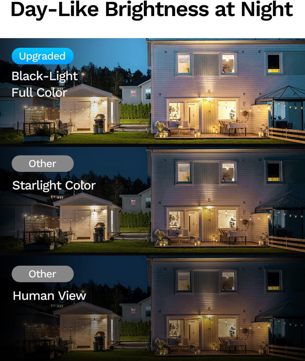 LongPlus 5MP 3K Window Camera for Home Security, 2.4G 5G WiFi Wireless Window Security Camera with Night Vision, Human/Car Detection, Two-Way Audio,24/7 Recording