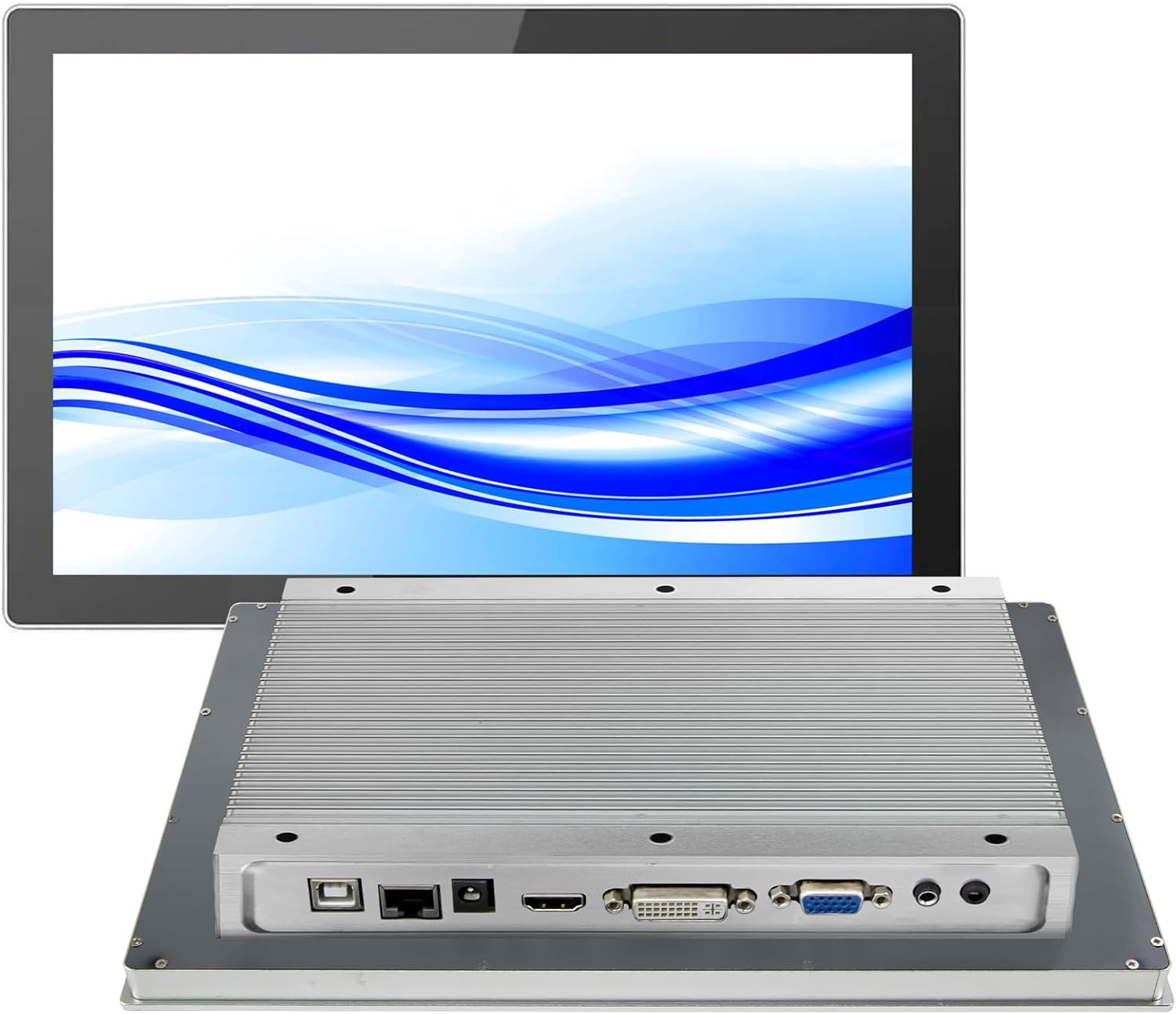 GreenTouch 10.1 Inch Industrial Embedded Interactive Touchscreen Monitor, Capacitive Multi-Touch Screen Display with Front IP65 Water-Proof - 1280 x 800 Resolution