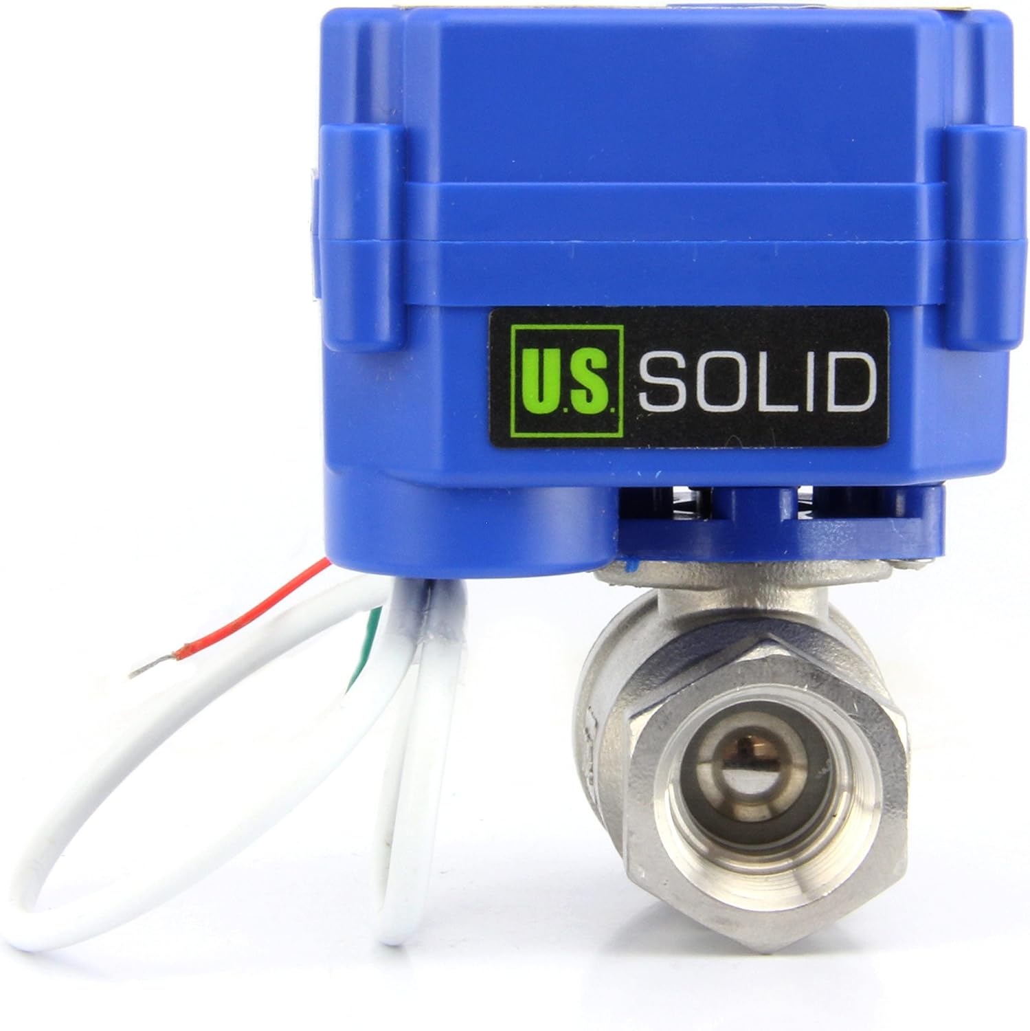 U.S. Solid Motorized Ball Valve- 1/4" Stainless Steel Ball Valve with Full Port, 9-24V AC/DC and 2 Wire Auto Return Setup (Pack of 25)