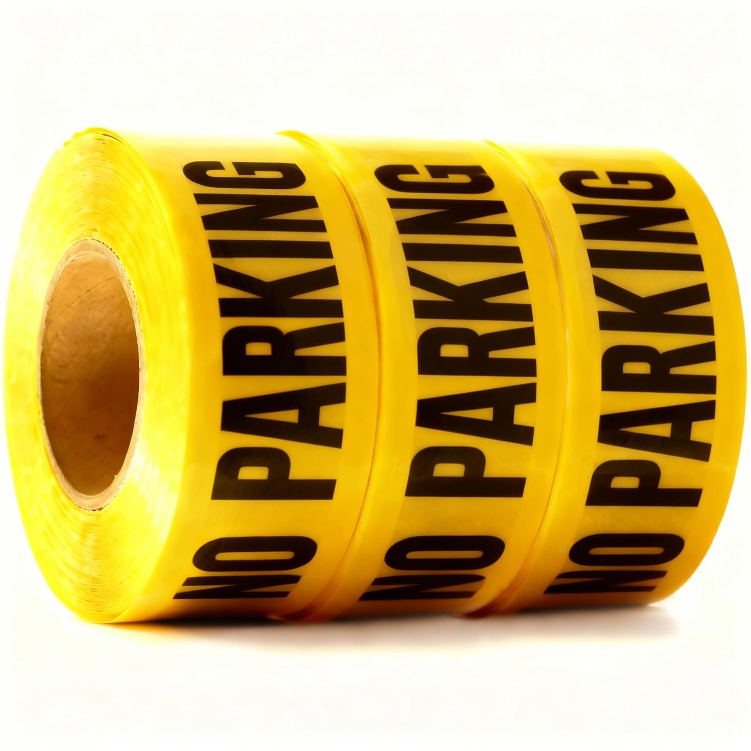 Caution No Parking Tape 3 Pack 3 inch X 1000 feet • Bright Yellow with a Bold Black Print for High Visibility • 3 in. Wide for Maximum Readability • Tear Resistant