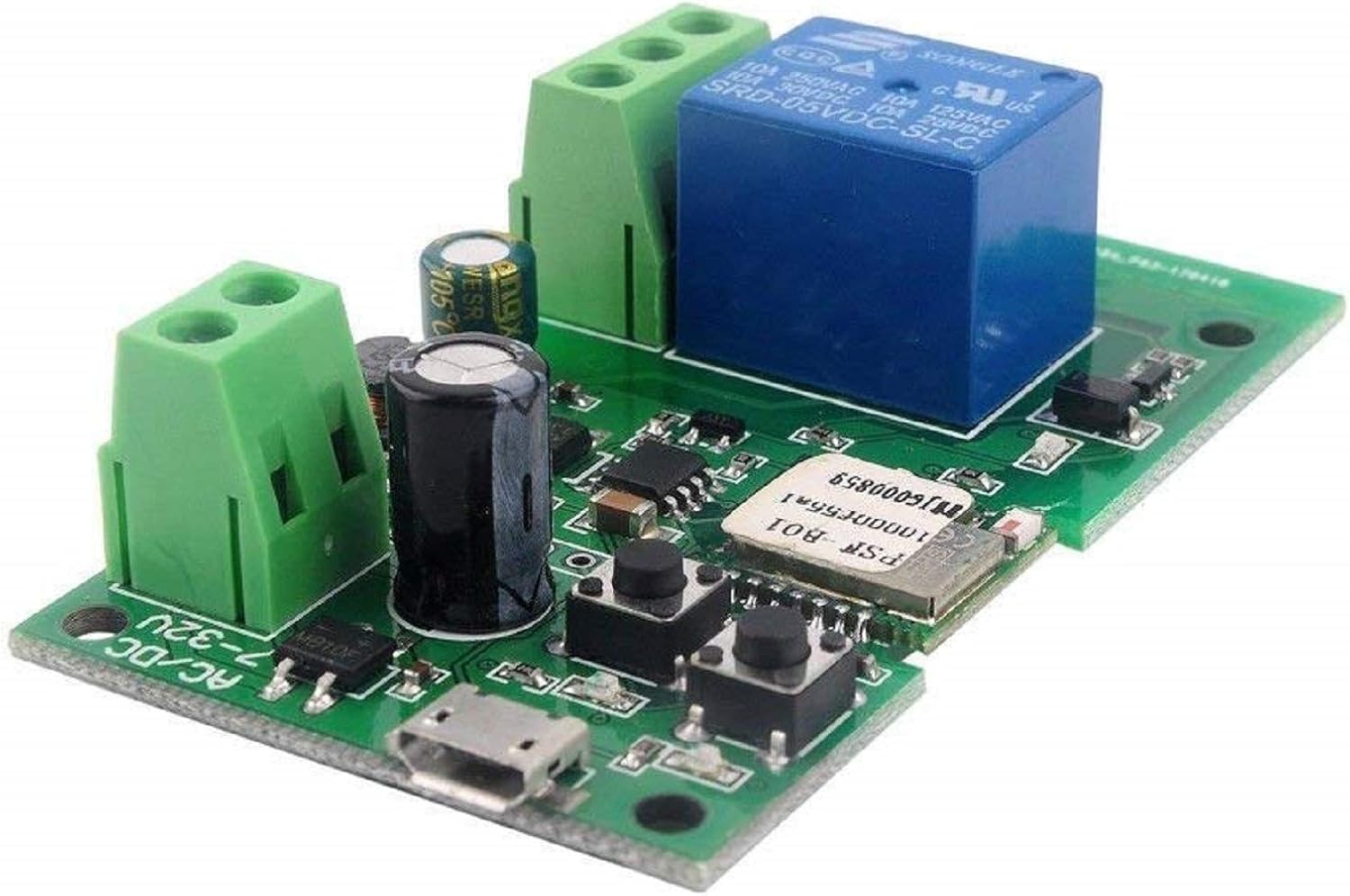 WiFi Wireless Smart Switch Relay Module for Smart Home 5V 5V/12V，Ba applied to access control, turn on PC, garage door (12V)