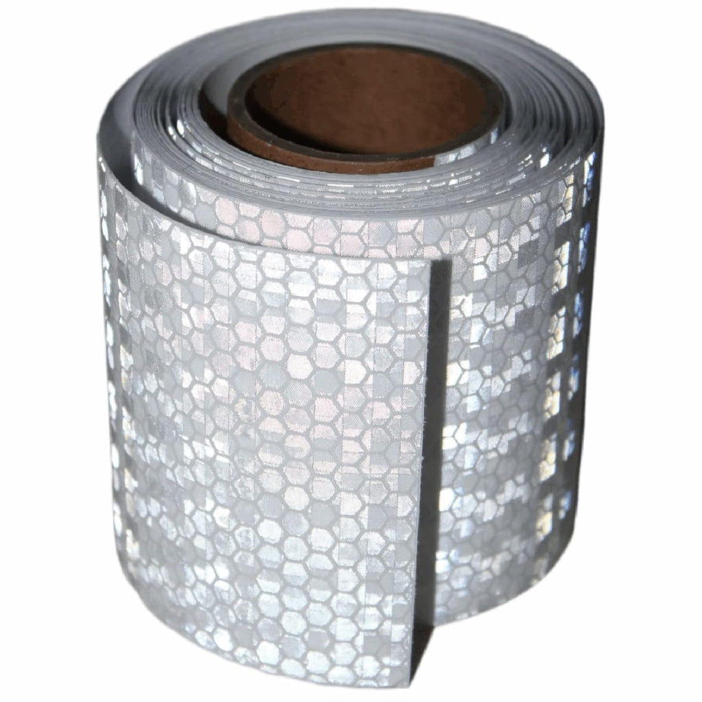 White Reflective Tape Outdoor Waterproof 3 inch, High Visibility Warning Industrial Marking Tape,Safety Stickers (11 feet)