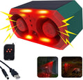 Solar Outdoor Motion Detector Sensor Alarm, Personalize Recording Siren & Strobe Lights, 2 * 130db Dual-Specker, builtin 13 Sounds Modes Bluff & Intimidate Warning with Remote Controller (1)