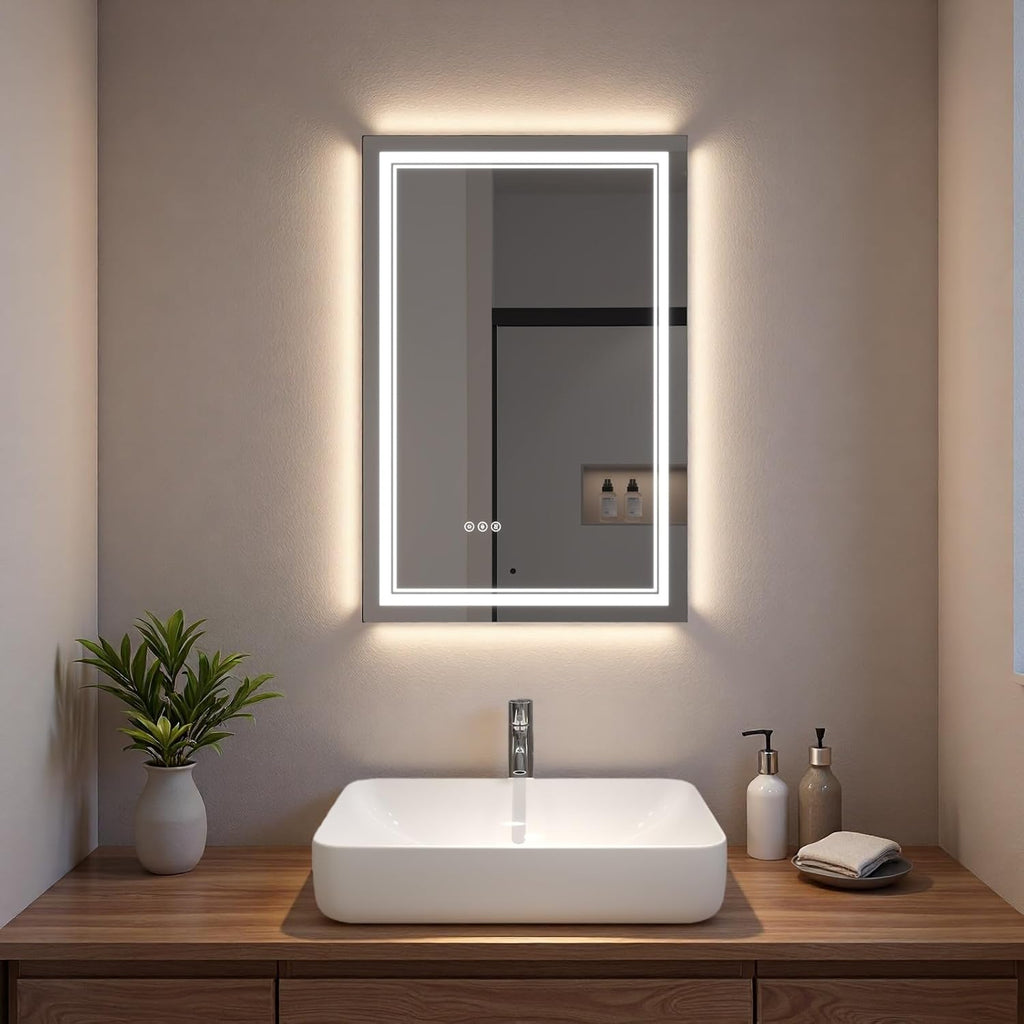 LED Bathroom Mirror with Lights, Wall Mirrors