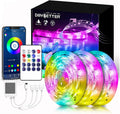DAYBETTER Led Strip Lights Waterproof, Smart Outdoor Lights, Led Light Strips with Remote, App Control, 5050 RGB Color Changing Led Lights for Bedroom, Roof Eaves, Room Decor 50 ft(3 Rolls of 16.4ft)