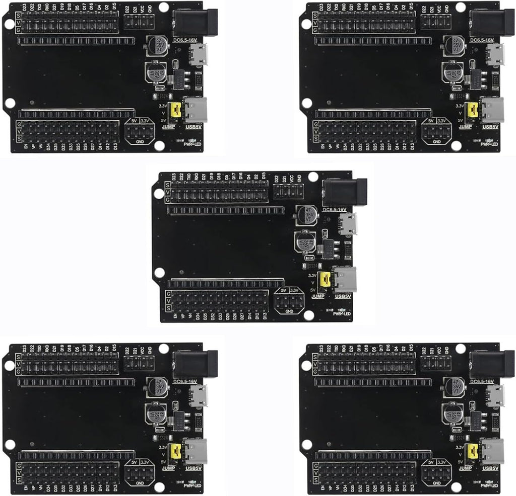 5pcs ESP32 GPIO Breakout Board ESP32 ESP-32S Development Board 30Pin Type-C Micro USB Dual Interface ESP32 Expansion Shield