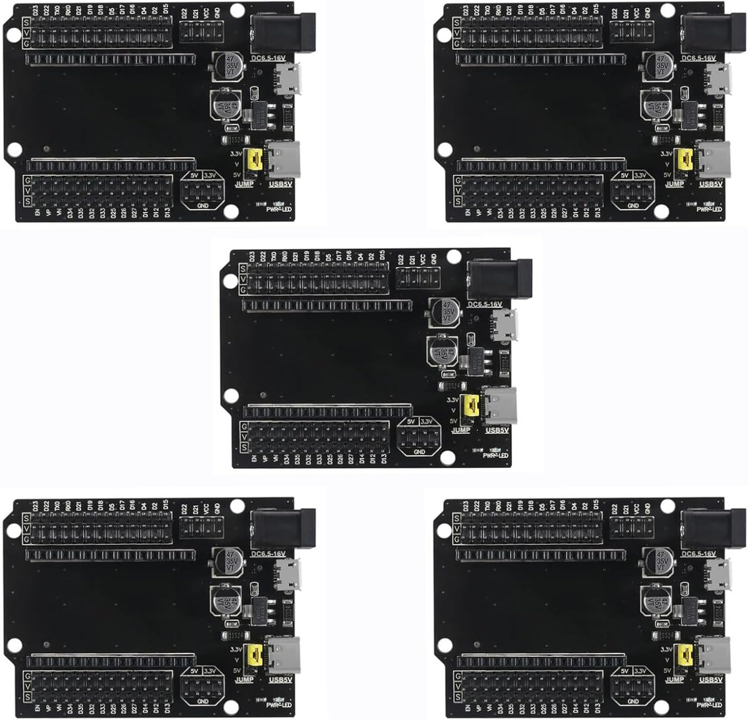 5pcs ESP32 GPIO Breakout Board ESP32 ESP-32S Development Board 30Pin Type-C Micro USB Dual Interface ESP32 Expansion Shield