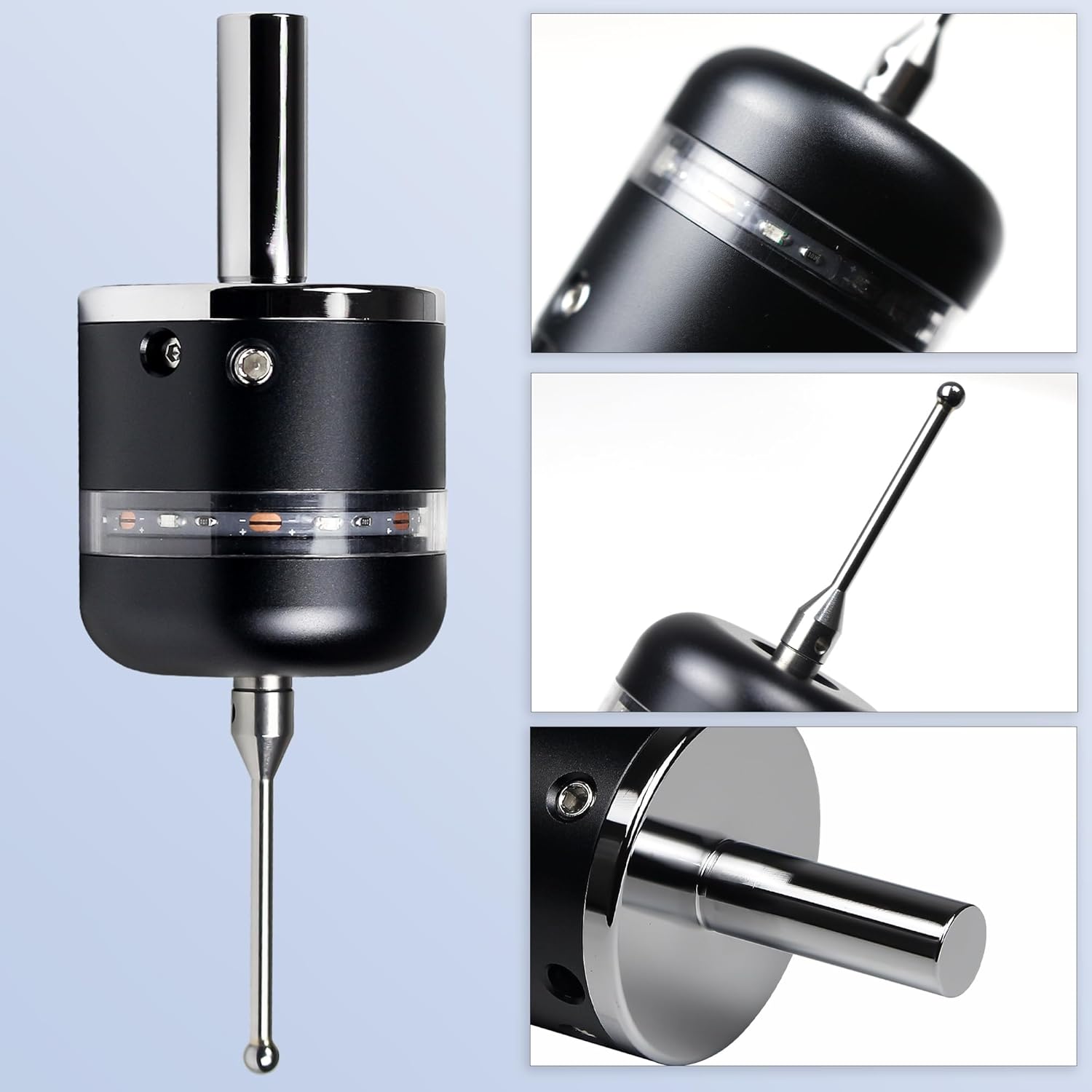 3D Touch Probe Edge Finder Trigger Finder,X Y Z Axis Measurement Centering Rod for Metals, Not Support the Detection of Insulation Materials and Insulating Spindle (Red light)